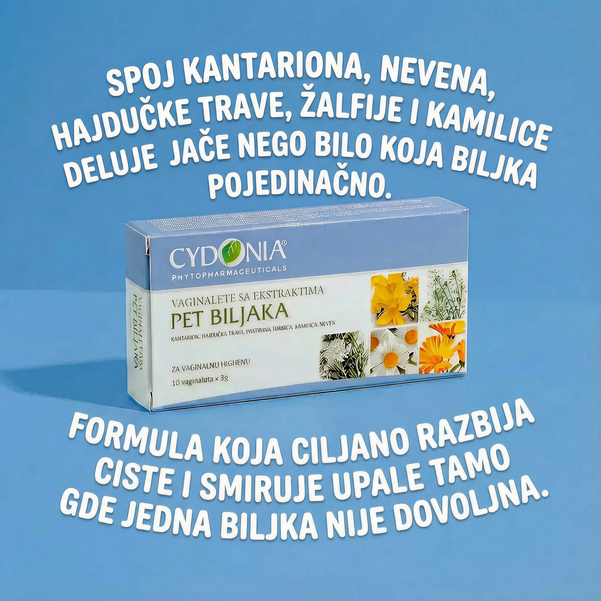 VAGITORIJE SA EKSTRAKTIMA PET BILJAKA 💧