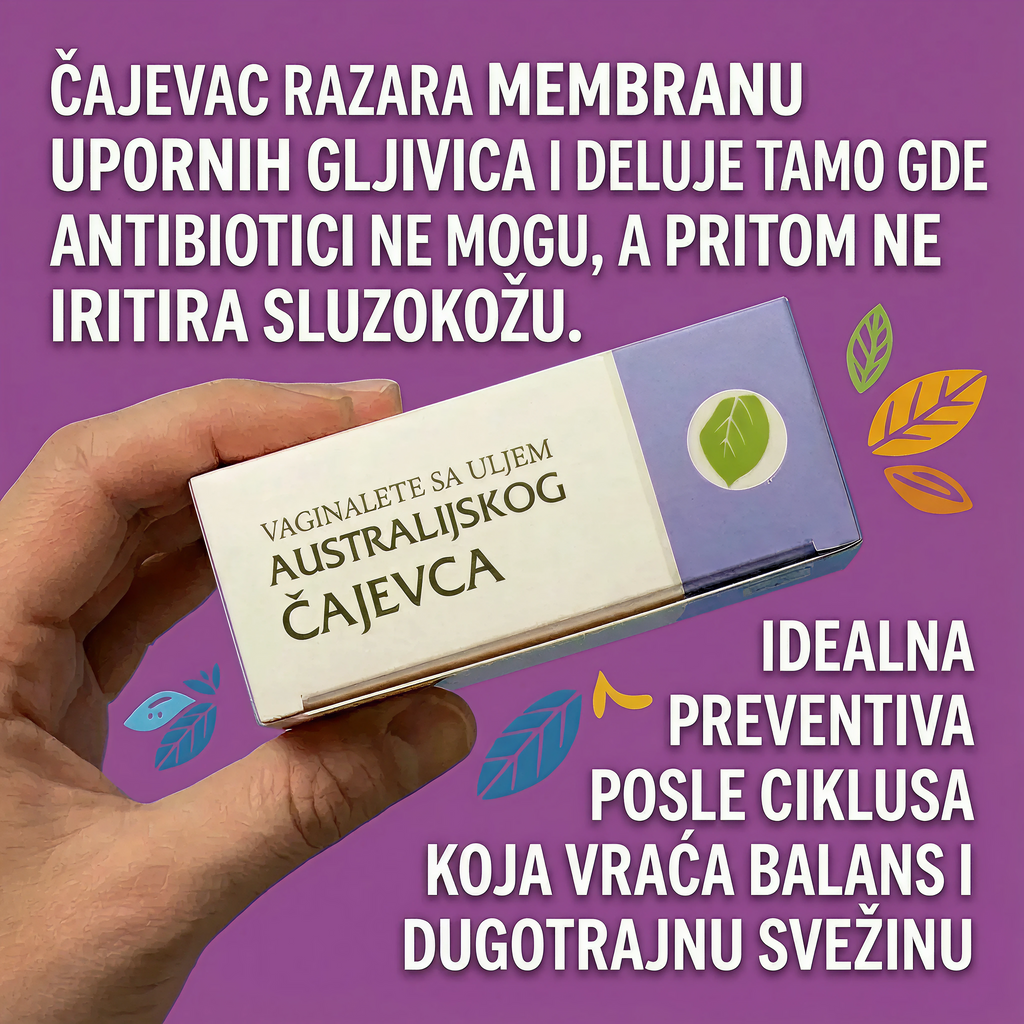 VAGITORIJE SA ETARSKIM ULJEM AUSTRALIJSKOG ČAJEVCA  🌿