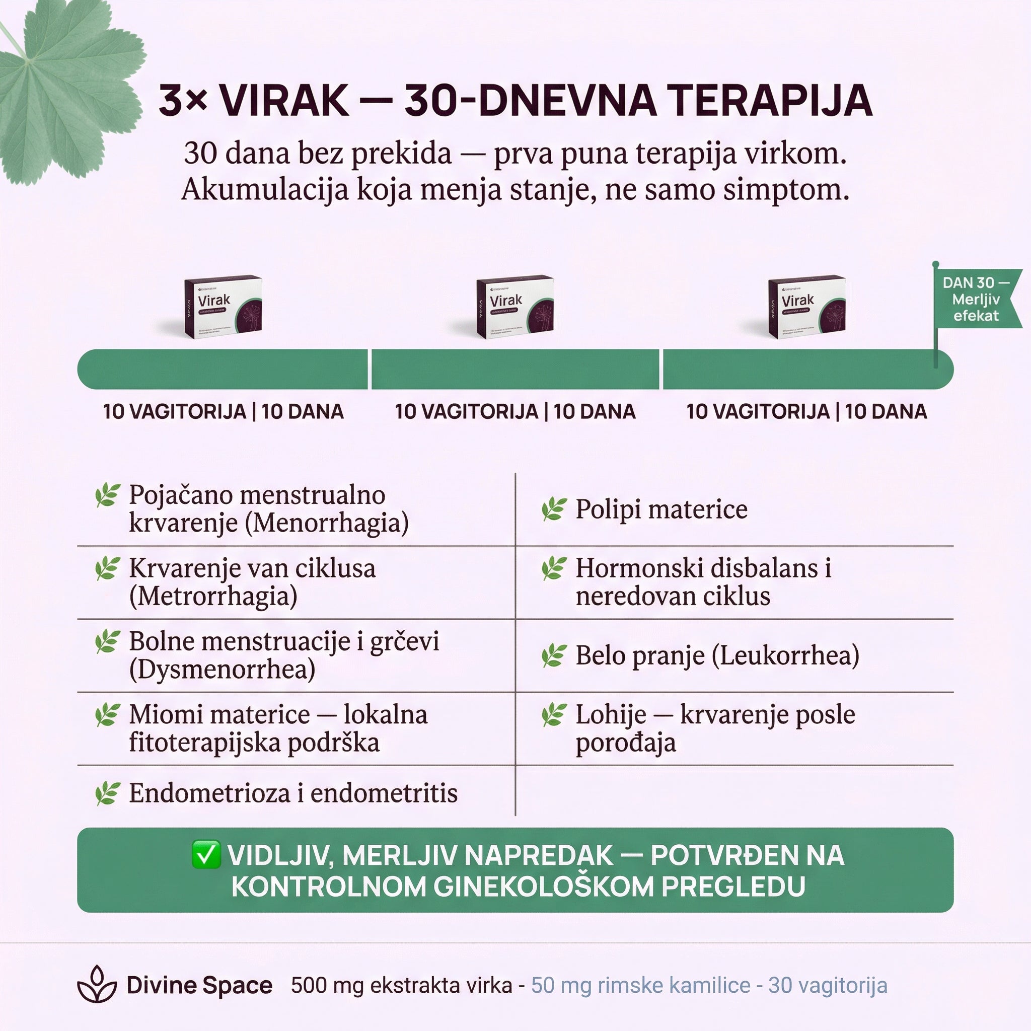 30 DANA BALANSA-Virak Trio za Miome, Endometriozu i Obilno Krvarenje 🌿