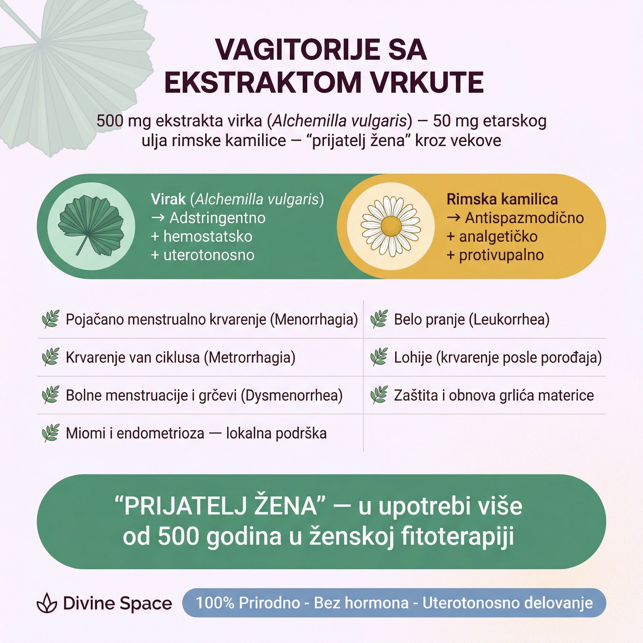 VAGINALETE SA EKSTRAKTOM VIRKA 🌱