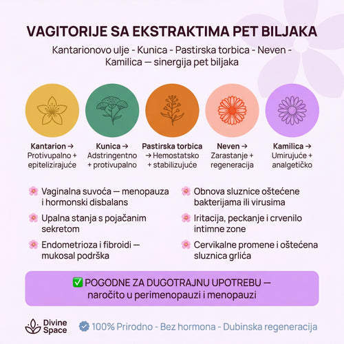 Pet Biljaka vaginalete — ekstrakt 5 biljaka 10 × 3g