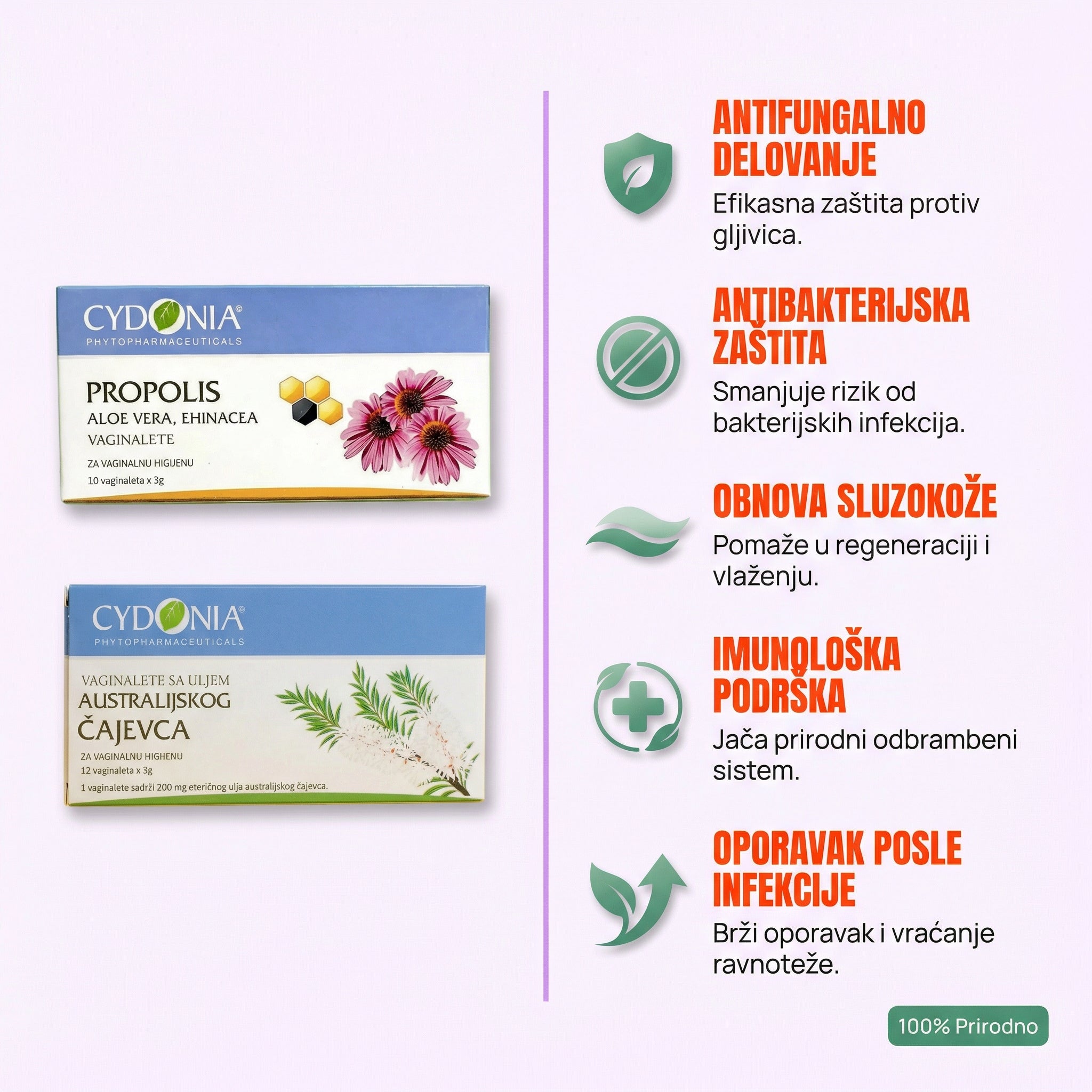 Dvojni Udar — Čajevac eliminiše, Propolis štiti i obnavlja grlića