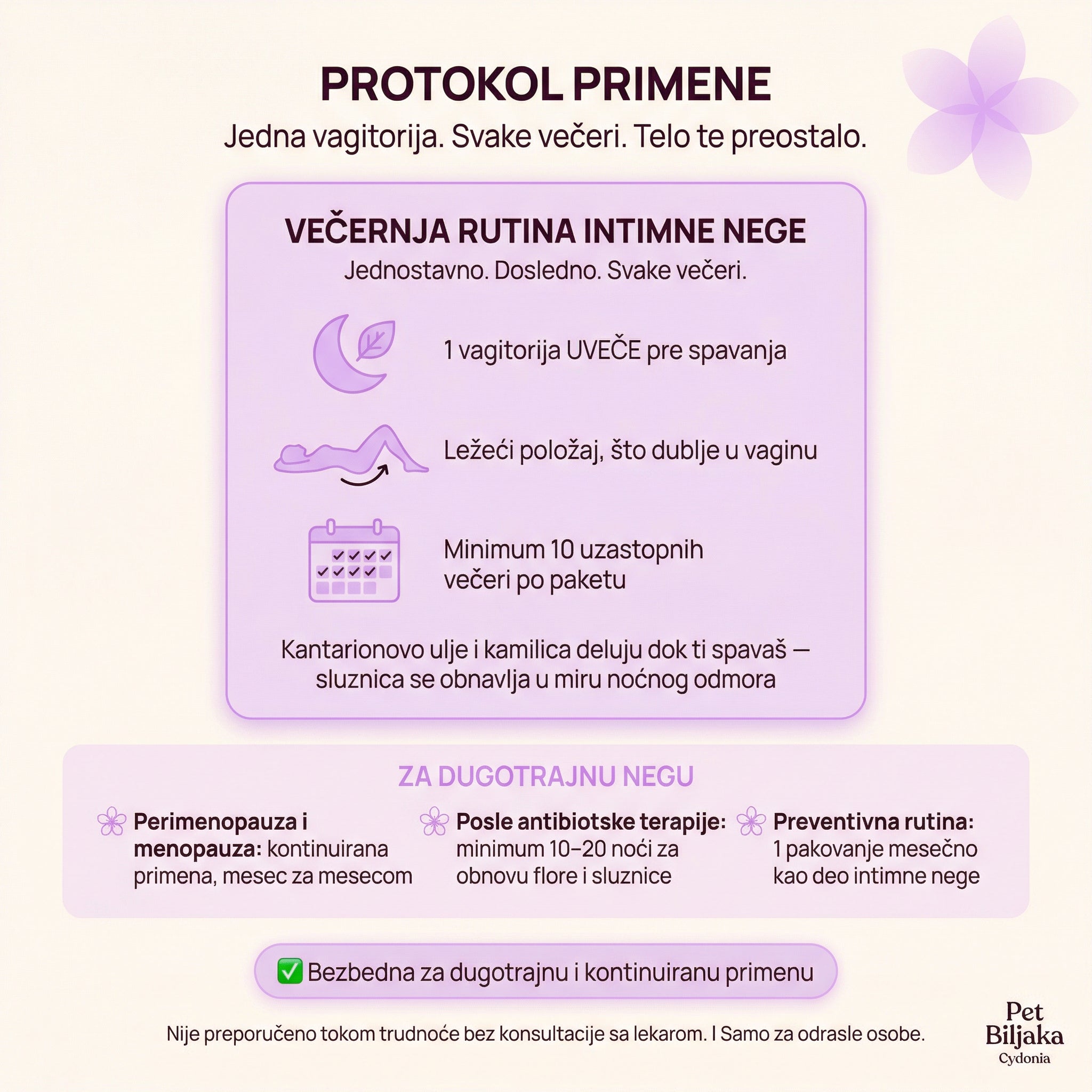 VAGITORIJE SA EKSTRAKTIMA PET BILJAKA 💧